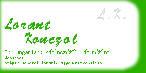 lorant konczol business card