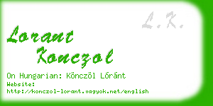 lorant konczol business card